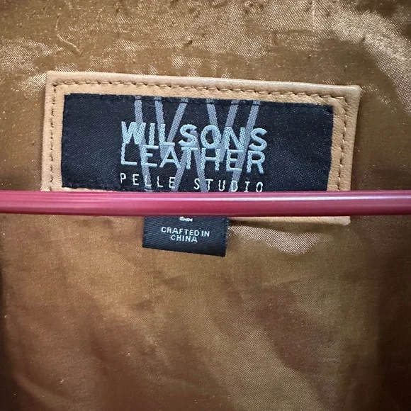 Wilson’s Classic Tan Leather Jacket Fully Lined Sz L - Picture 3 of 9